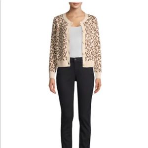 KATE SPADE LEOPARD PRINT CARDIGAN SWEATER NWT